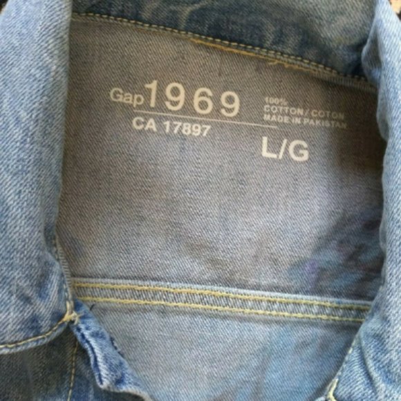 Angel Wings Hand Painted Jean Jacket Size Large Sleeveless Painted With Acrylic - Picture 4 of 5